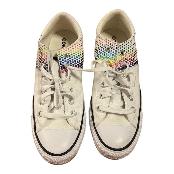 Converse White Rainbow Dot Sneakers - Picture 2 of 5